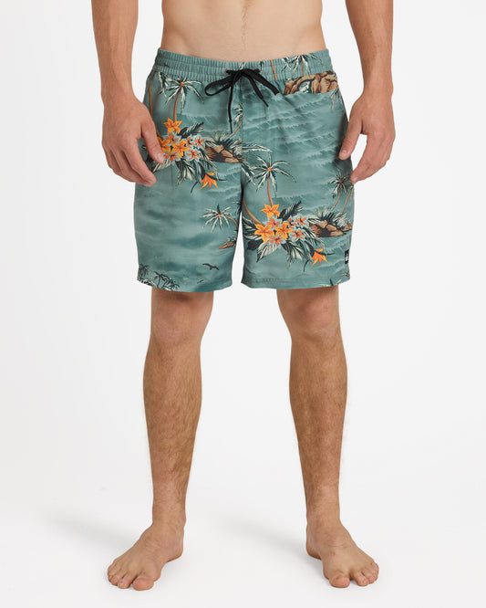 Mens Everyday Printed 17 Inch Volley Shorts
