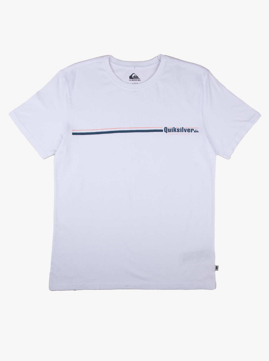 Mens Quik Speed Stripe Short Sleeves Tee - White - Quiksilver Malaysia