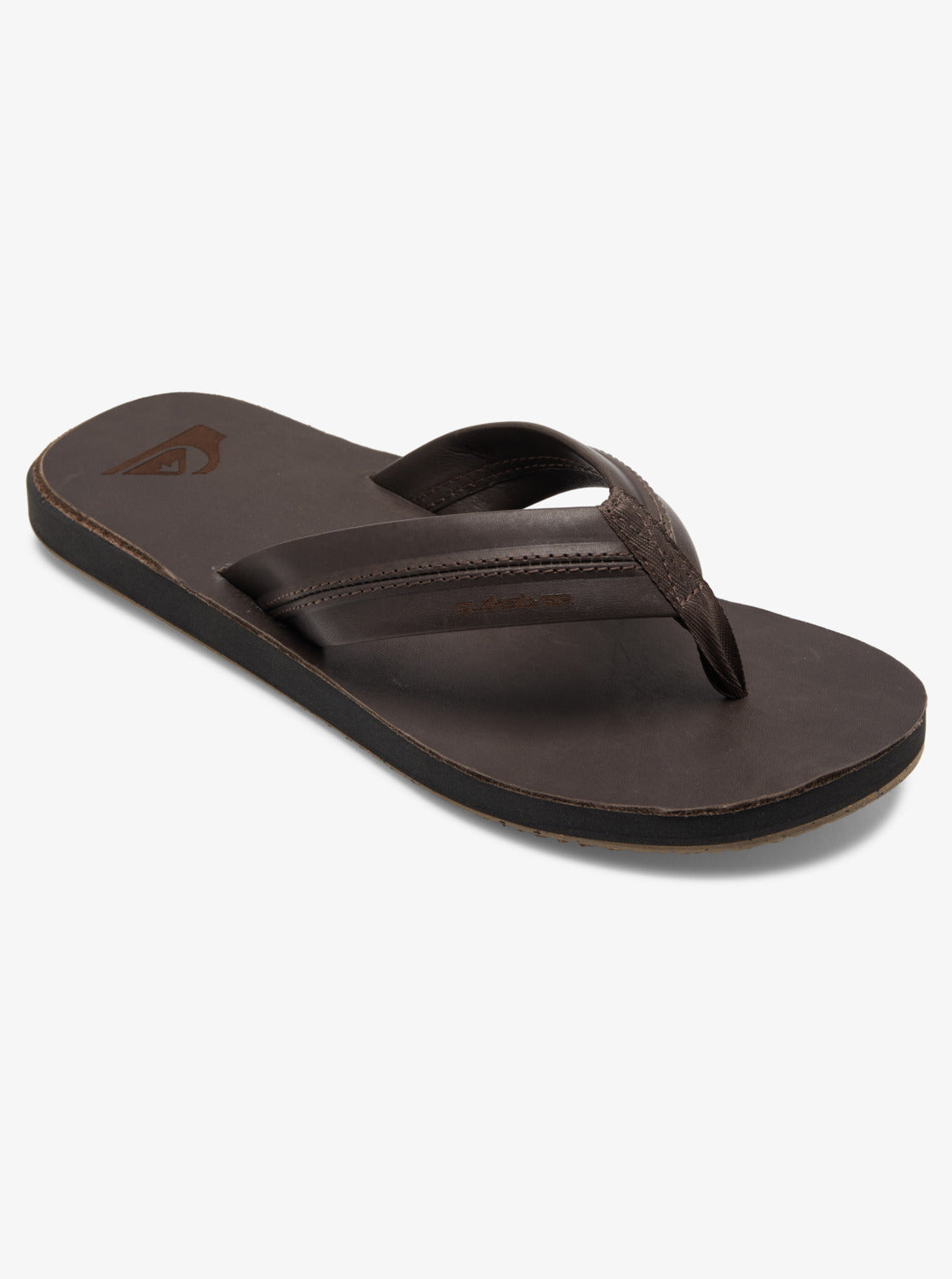 Mens Carver Natural Leather Sandals - Brown - Quiksilver Malaysia