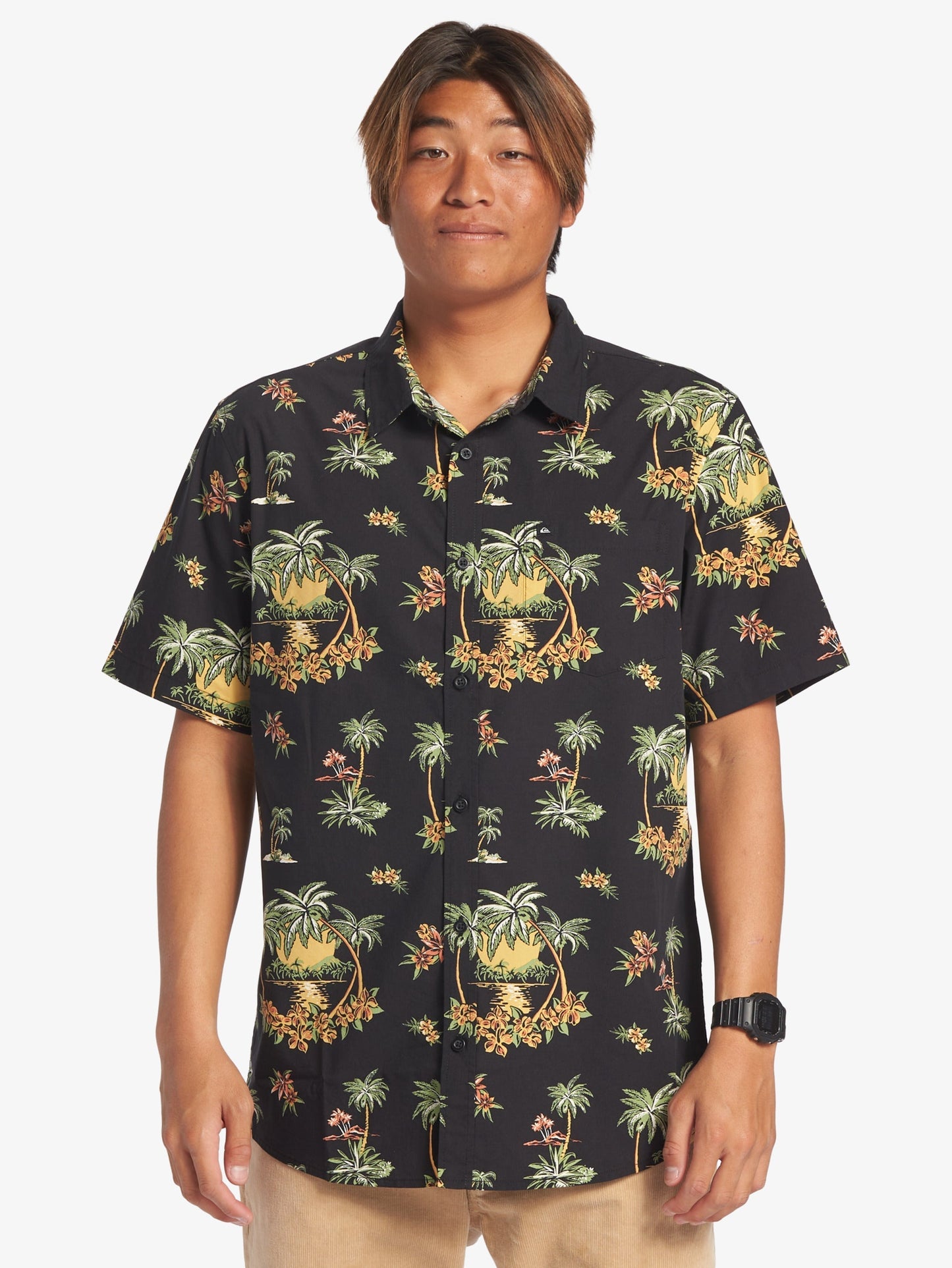 Mens Palm Spritz Short Sleeve Shirt - Quiksilver Malaysia