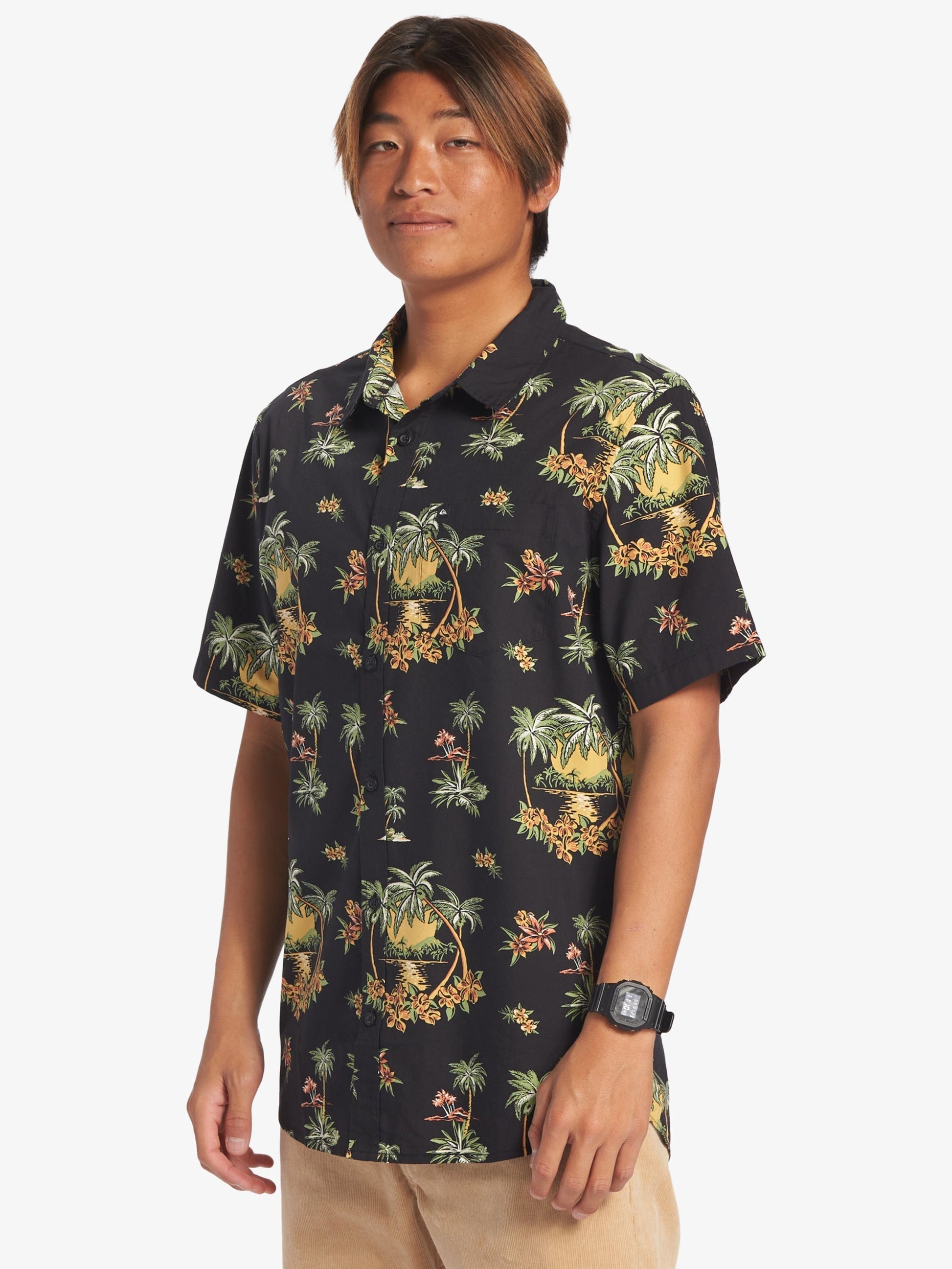 Mens Palm Spritz Short Sleeve Shirt - Quiksilver Malaysia