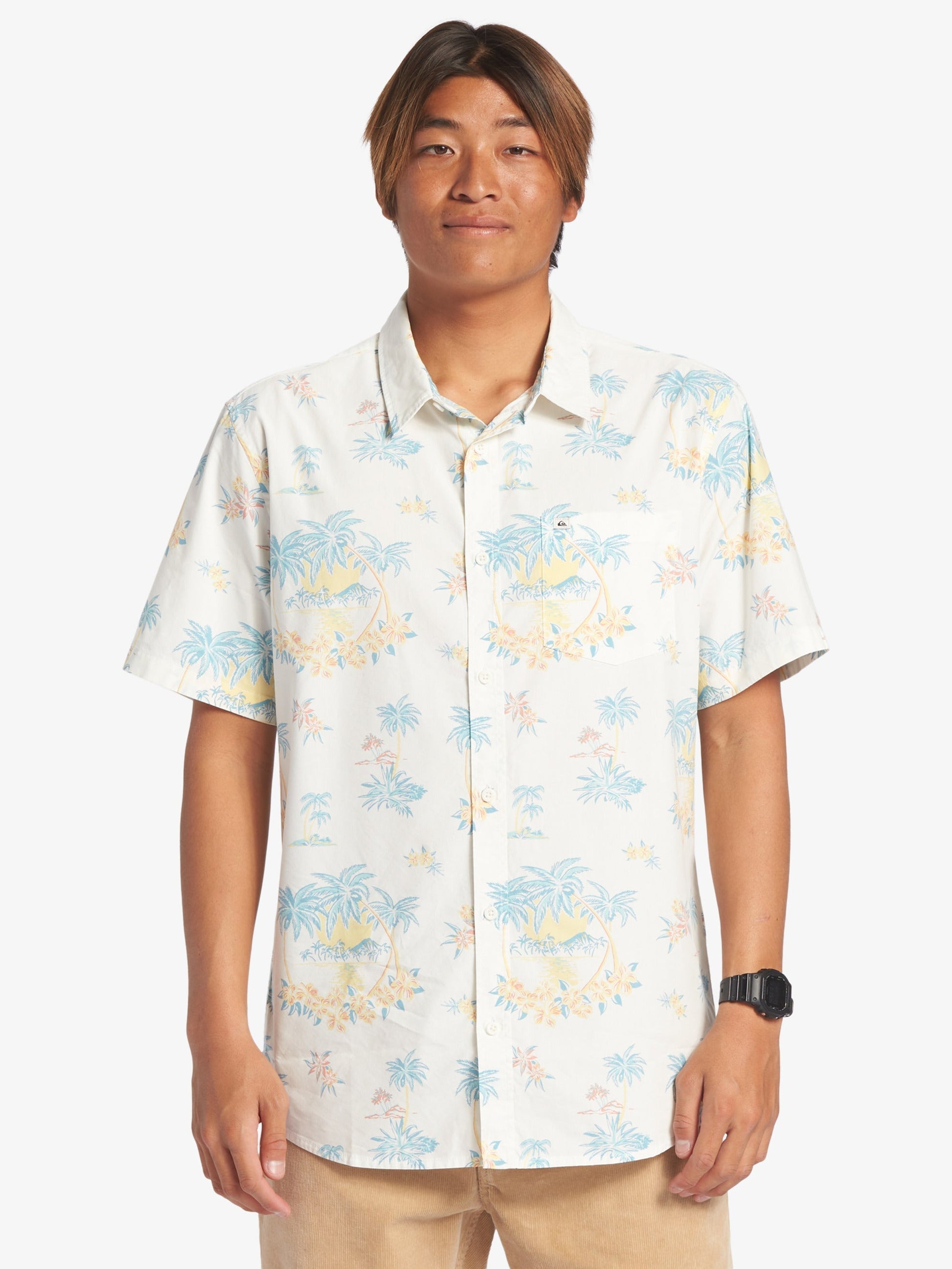 Mens Palm Spritz Short Sleeve Shirt - Quiksilver Malaysia