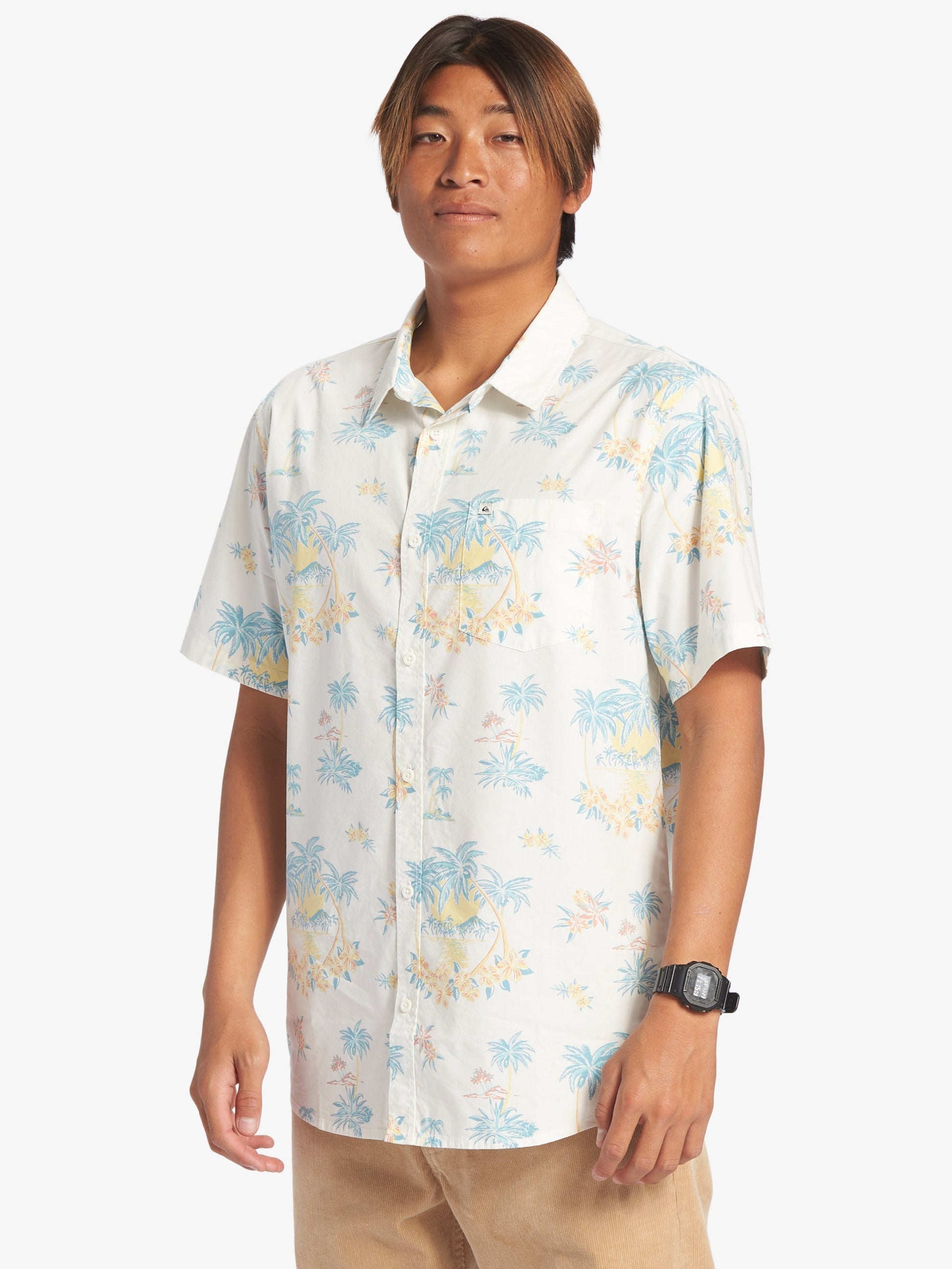 Mens Palm Spritz Short Sleeve Shirt - Quiksilver Malaysia