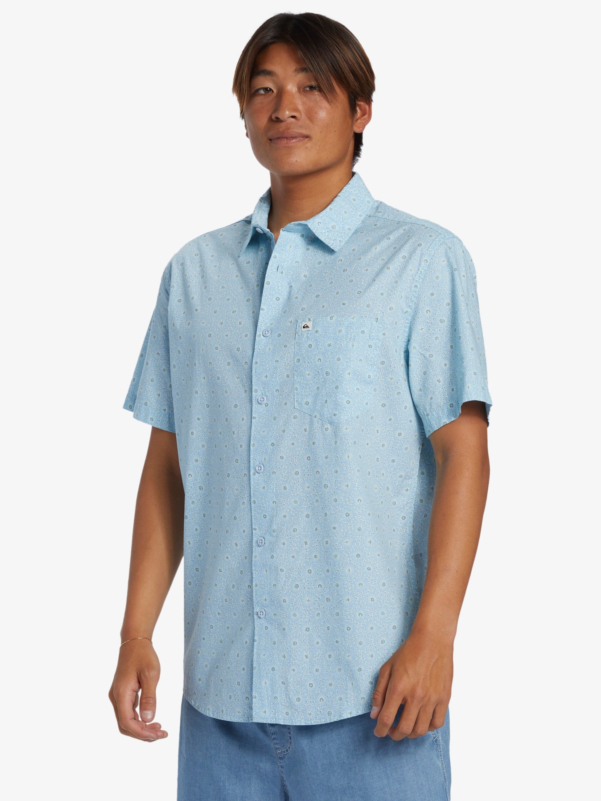 Mens Apero Organic Classic Short Sleeve Shirt - Quiksilver Malaysia