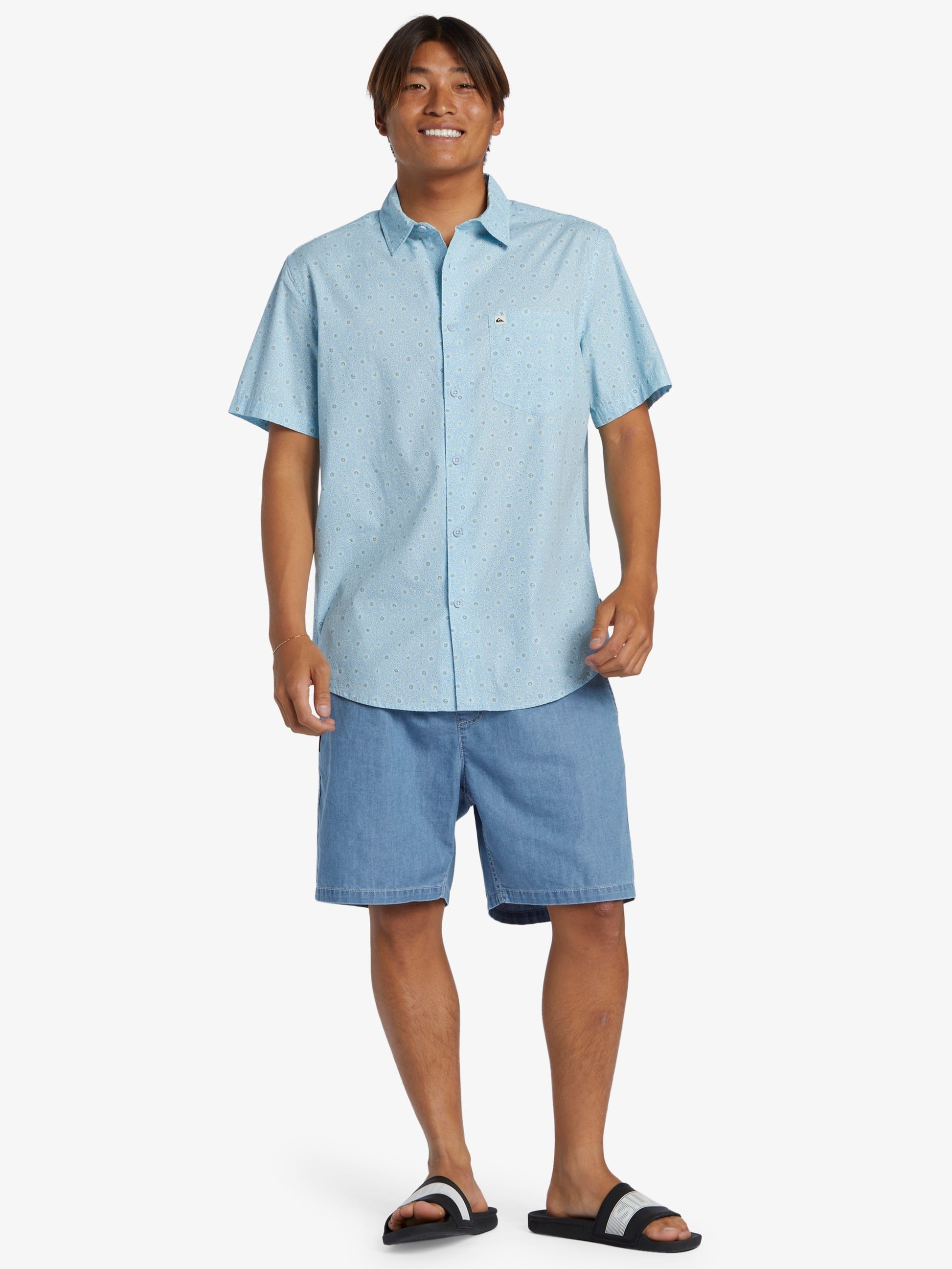 Mens Apero Organic Classic Short Sleeve Shirt - Quiksilver Malaysia