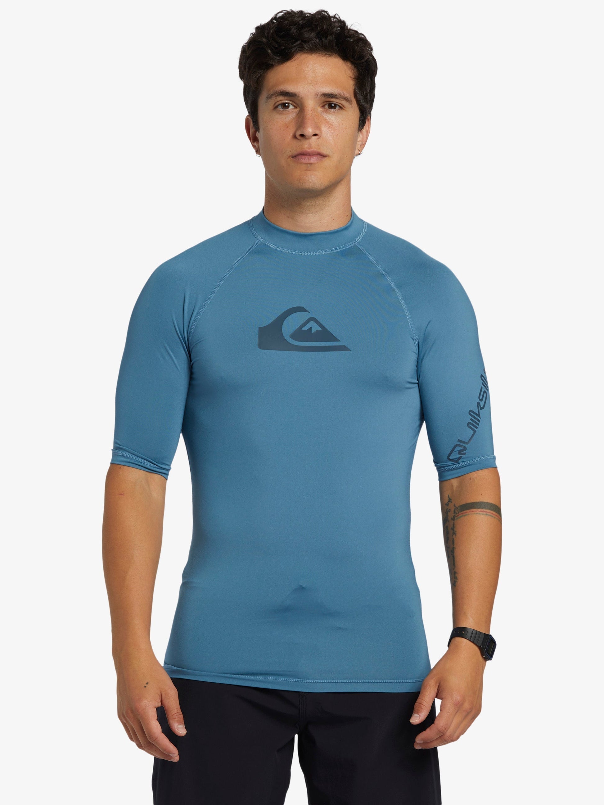 Mens All Time Short Sleeve UPF 50 Rash Vest - Quiksilver Malaysia