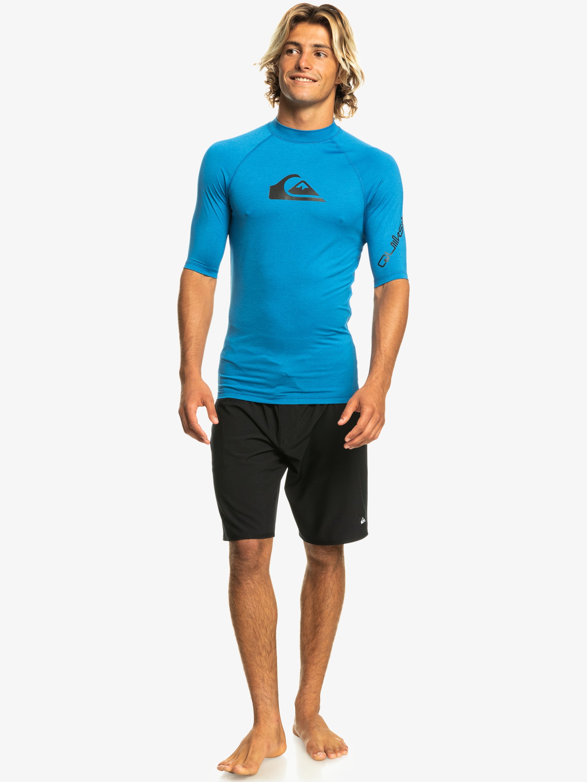 Mens All Time UPF 50 Short Sleeves Rash Vest - Quiksilver Malaysia