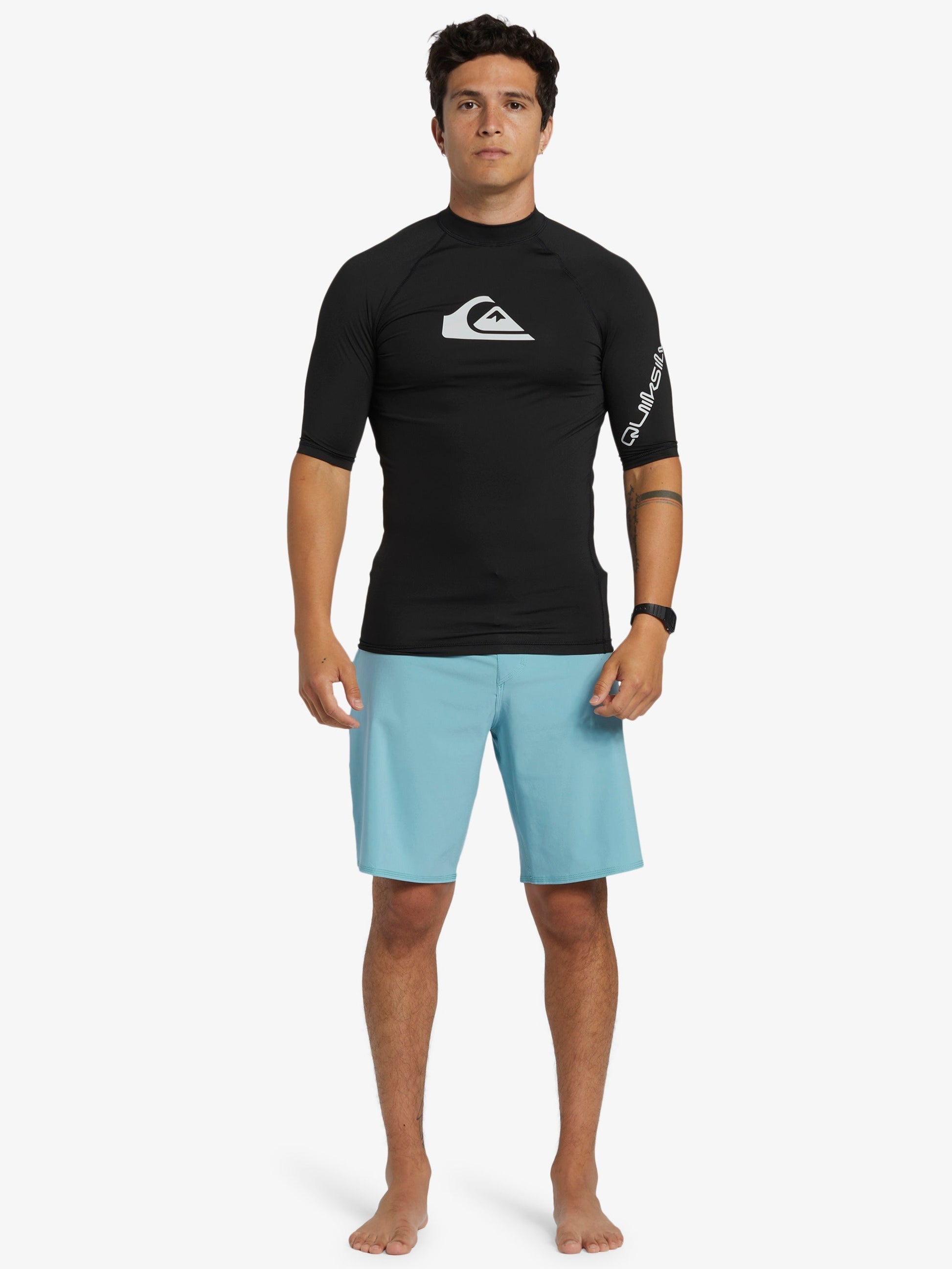 Mens All Time Short Sleeve UPF 50 Rash Vest - Quiksilver Malaysia