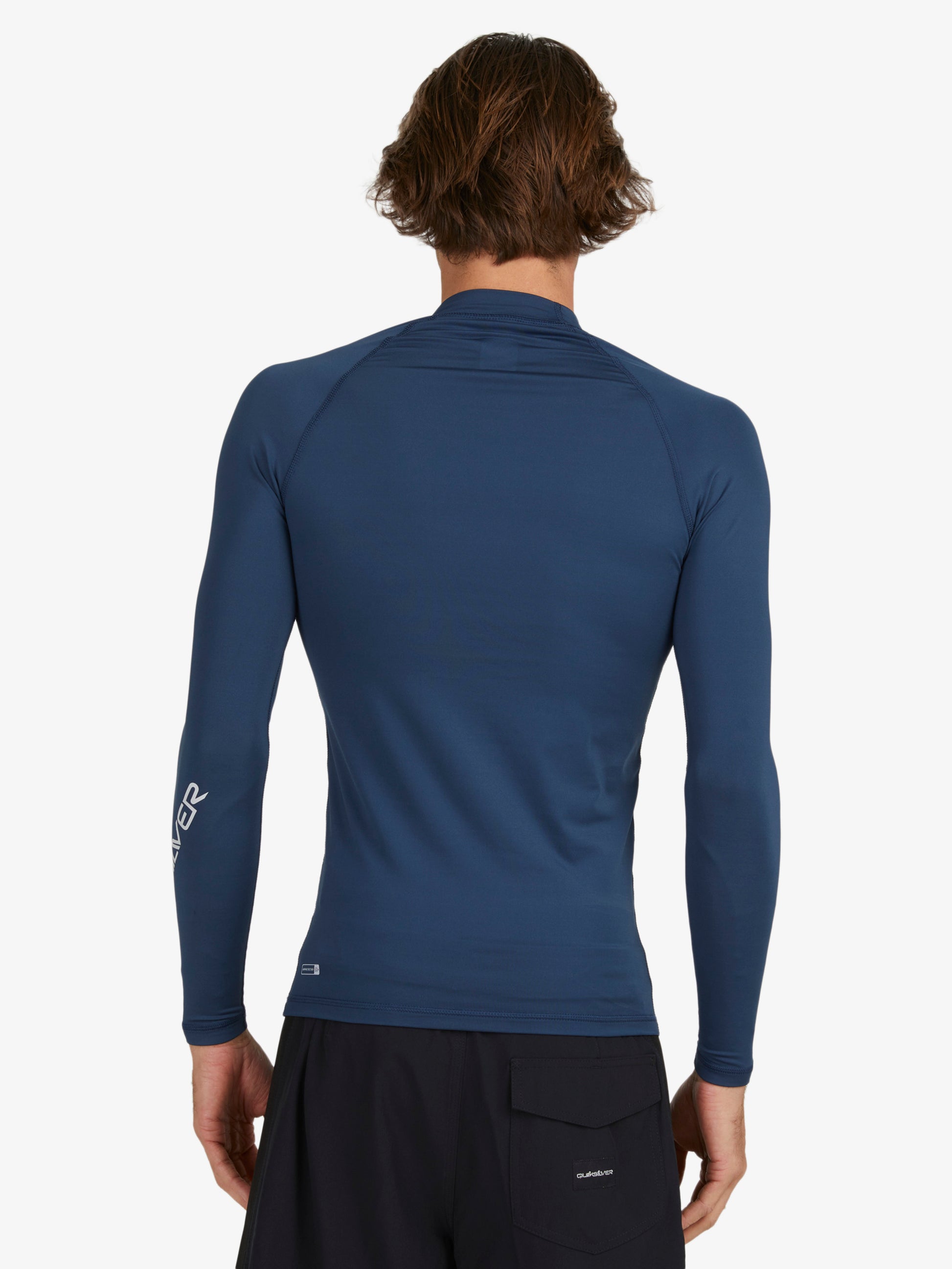 Mens All Time UPF 50 Long Sleeves Rash Vest - Insignia Blue - Quiksilver Malaysia