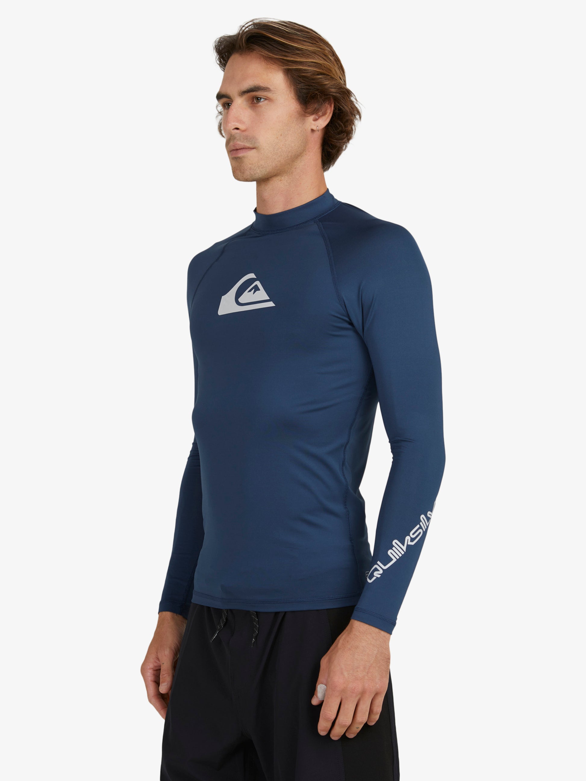 Mens All Time UPF 50 Long Sleeves Rash Vest - Insignia Blue - Quiksilver Malaysia