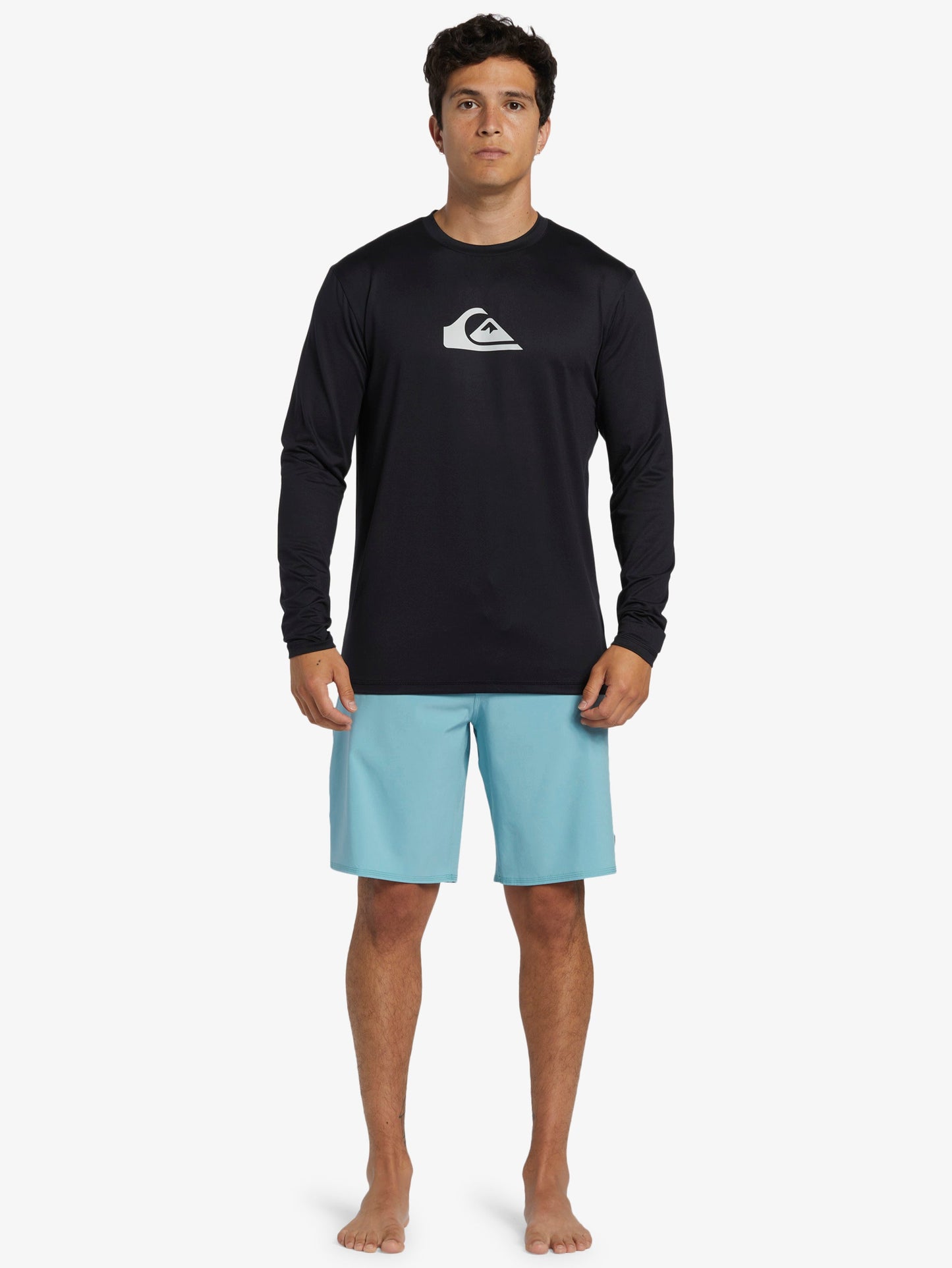 Mens Solid Streak Long Sleeve UPF 50 Surf T-Shirt - Quiksilver Malaysia