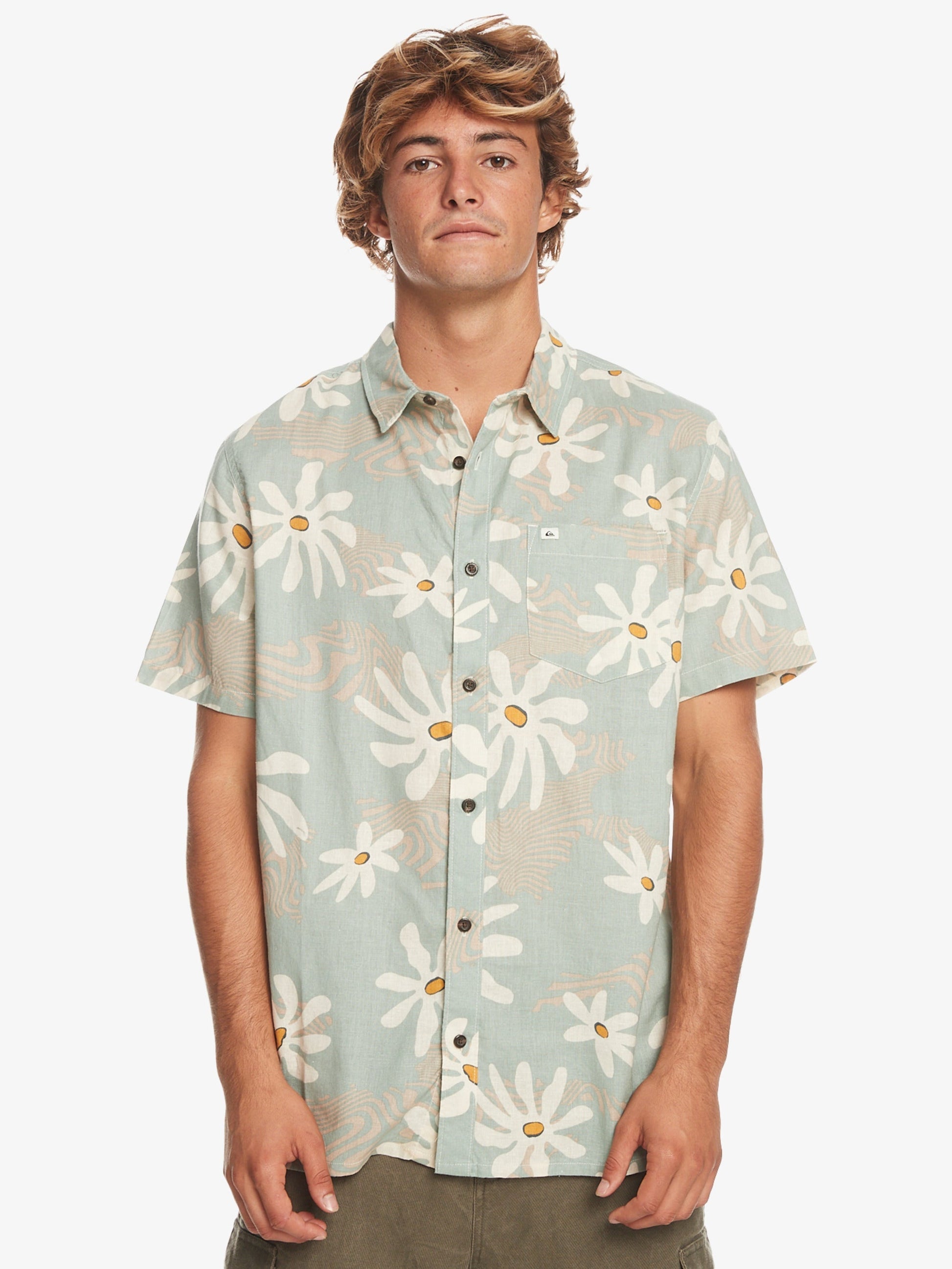 Mens Trippy Floral Short Sleeve Shirt - Quiksilver Malaysia