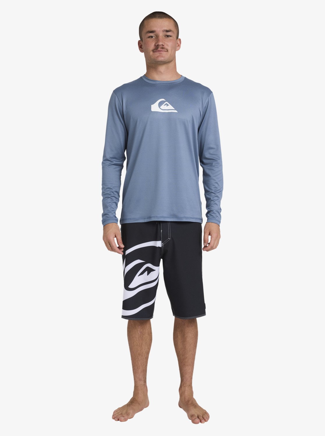 Mens Solid Streak Long Sleeve Surf T-Shirt - Quiksilver Malaysia