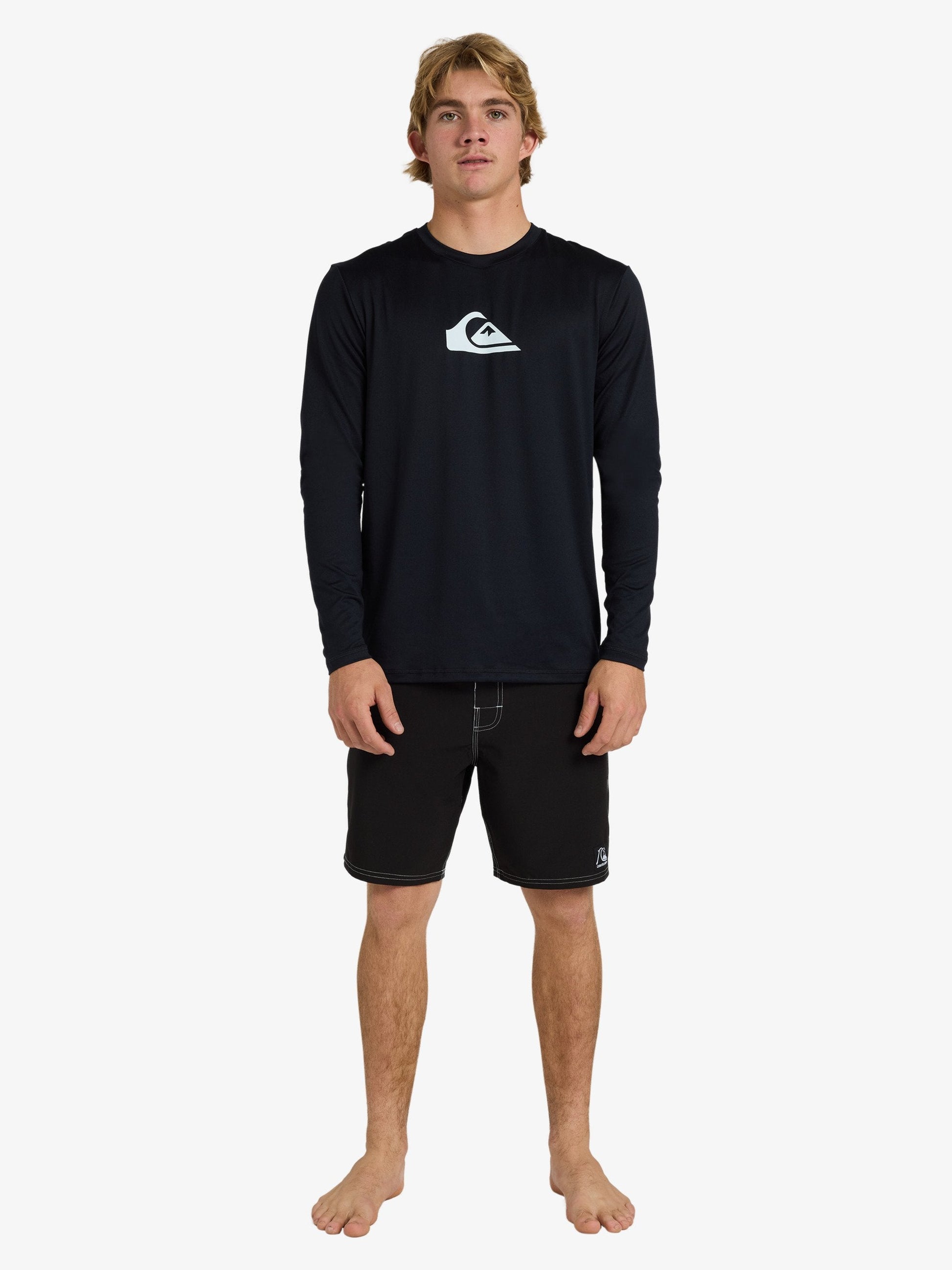 Mens Solid Streak Long Sleeve Surf T-Shirt - Quiksilver Malaysia